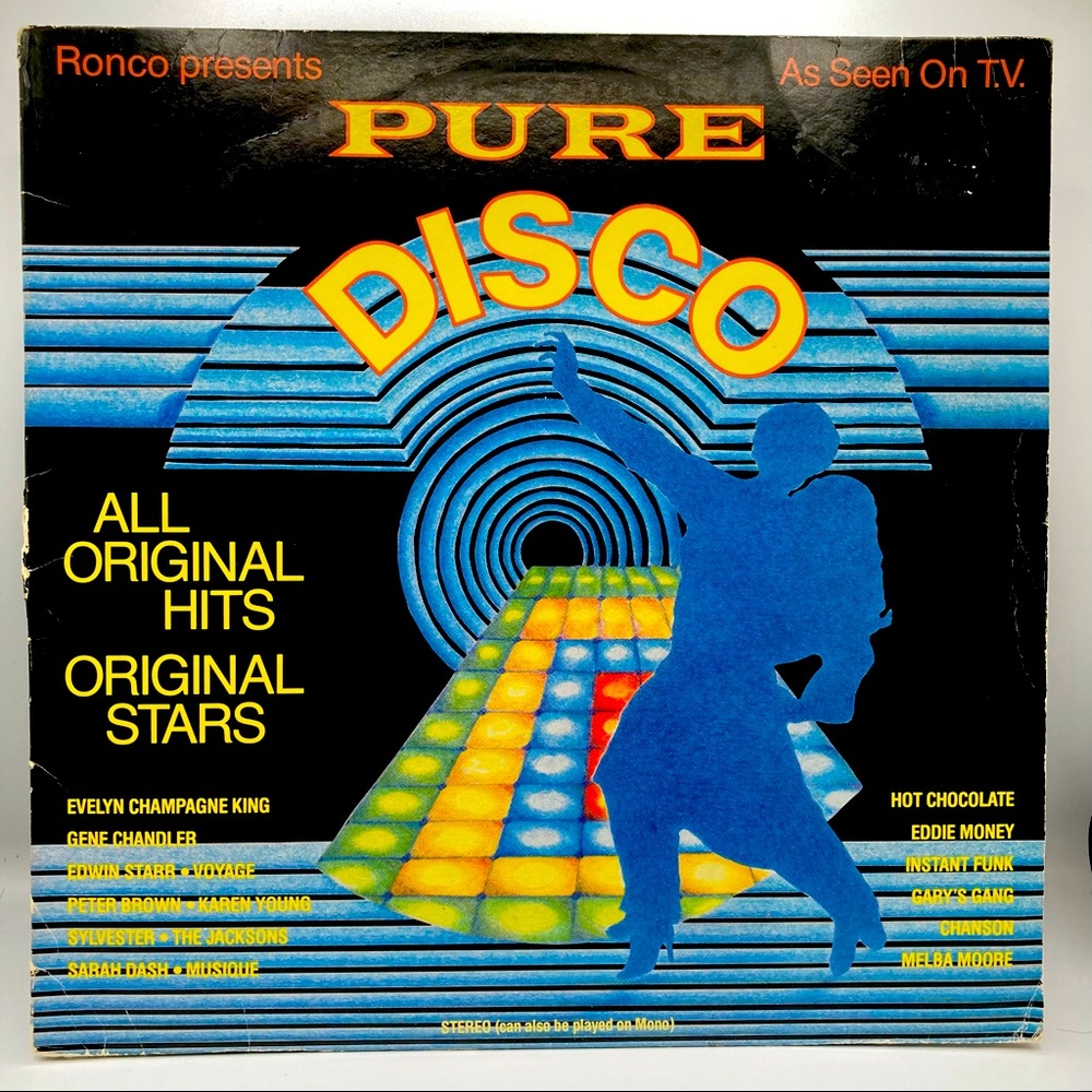 Ronco presents PURE DISCO as seen on TV. VINYL LP
